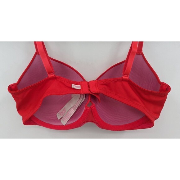 Victoria's Secret PINK Bra Women's 32D Red Lightly Lined - Picture 4 of 6